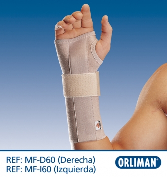 Pulso Elástico Comprido Aberto Com Tala Flexível Palmar Amovível 22cm