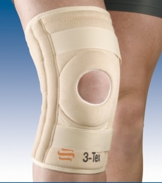 Joelheira em Lycra Rótula aberta e Barras Flexíveis Laterais 28cm