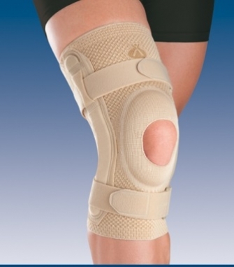 Joelheira Elástica com Rótula Aberta Rodete em Silicone Articulação Policêntrica 34cm