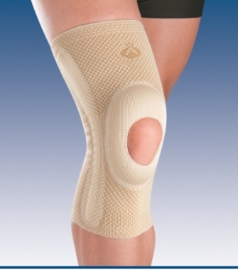 Joelheira Elástica com Rótula Aberta Rodete em Silicone e Barras Laterais 34cm